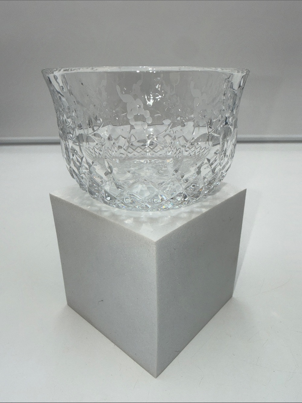 Rogaska Clear Crystal Etched Cut Sugar Bowl
